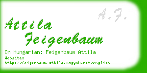 attila feigenbaum business card